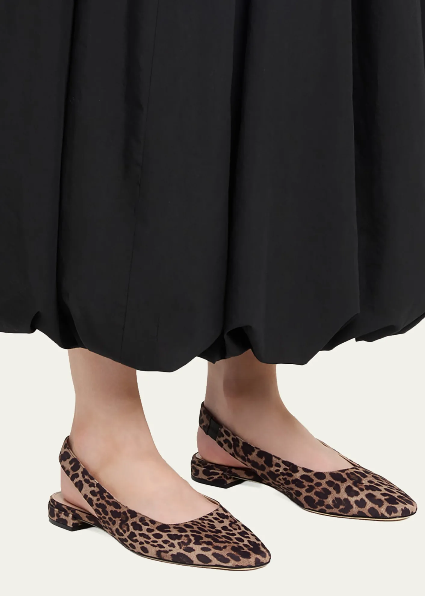 Stuart WeitzmanStassi Leopard Grosgrain Slingback Flats