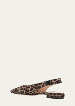 Stuart WeitzmanStassi Leopard Grosgrain Slingback Flats