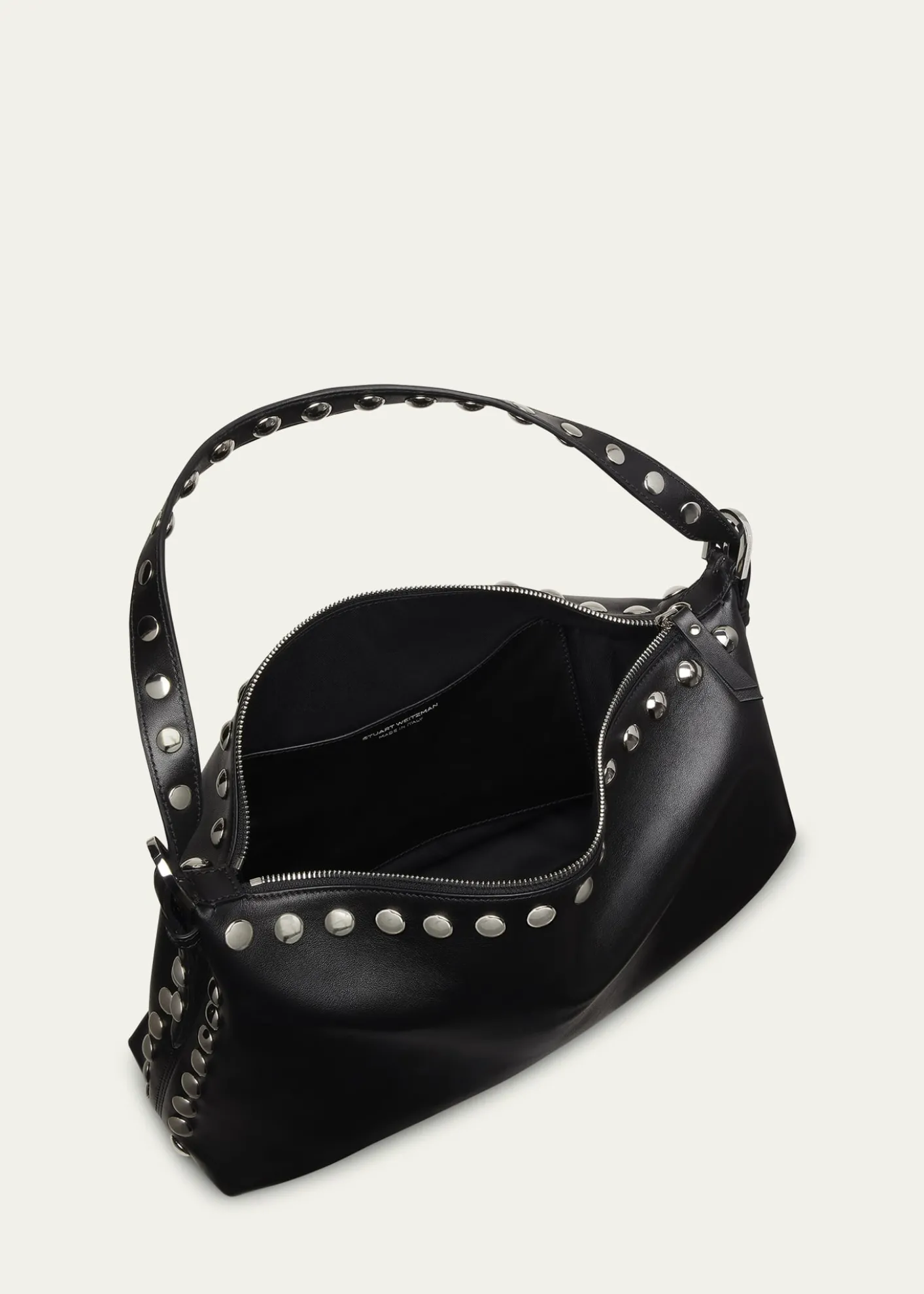Stuart WeitzmanStuart Studded Leather Shoulder Bag