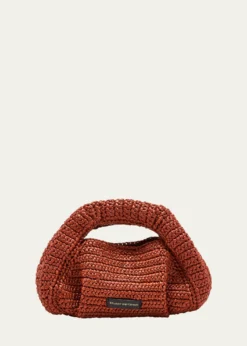 Stuart WeitzmanThe Moda Mini Raffia Top-Handle Bag