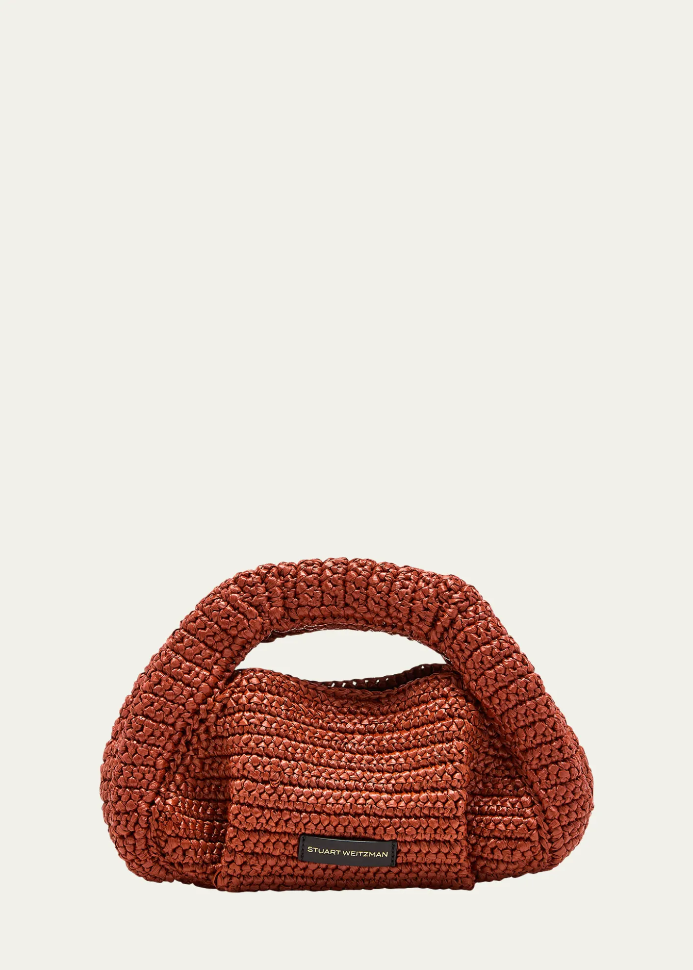Stuart WeitzmanThe Moda Mini Raffia Top-Handle Bag