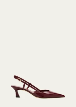 Stuart WeitzmanVinnie Patent Kitten Slingback Pumps