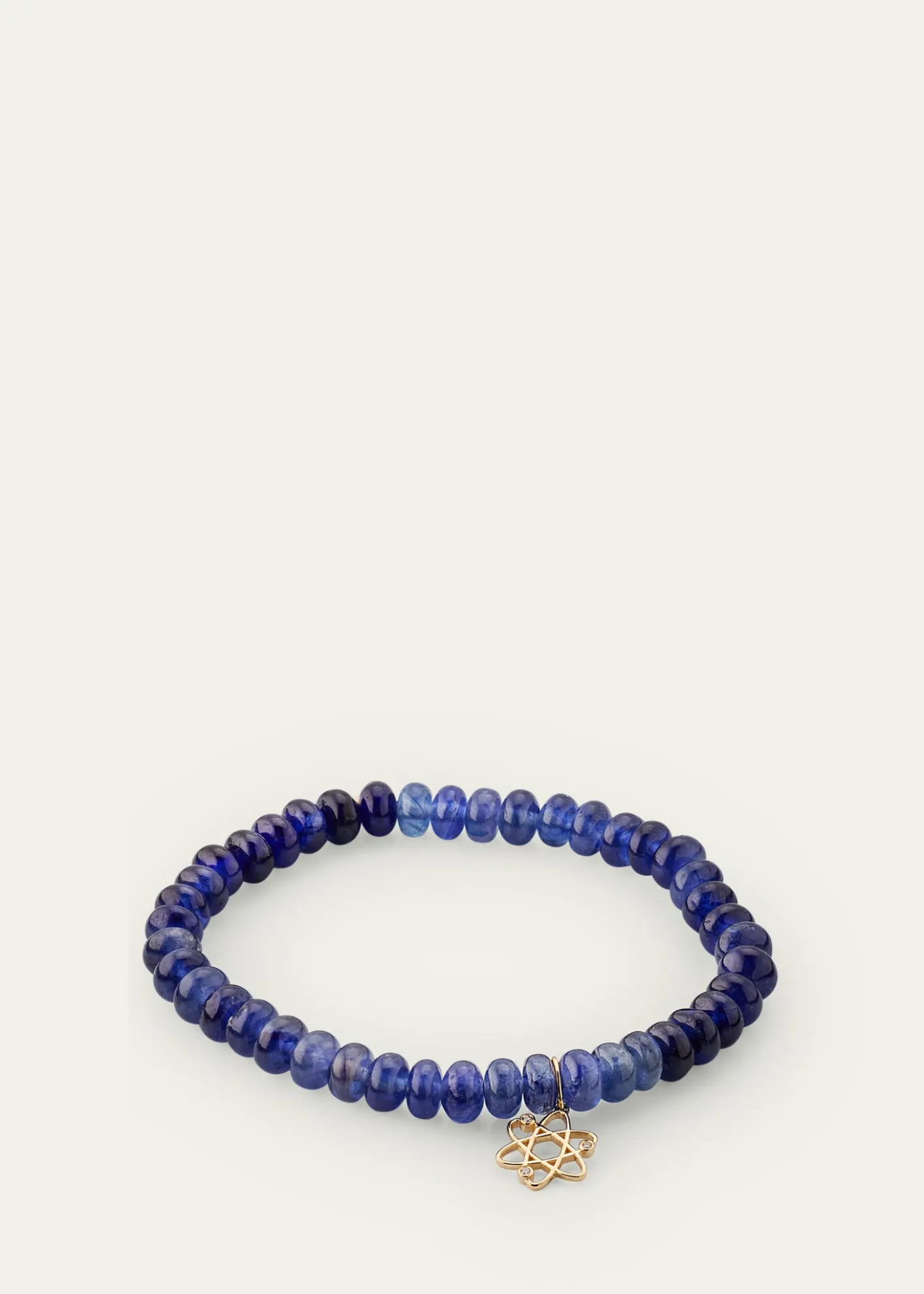 Sydney Evan14K Diamond Cosmos Charm on Sapphire Stretch Bracelet