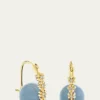 Sydney Evan14K Diamond Tiny Daisy on Agate Earrings, 10mm