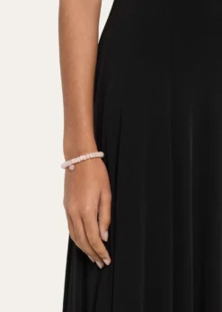 Sydney Evan14k Morganite Beaded Bracelet with Disc Charm