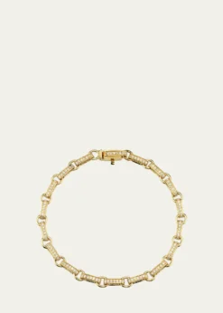 Sydney Evan14K Round and Rectangular Diamond Link Bracelet