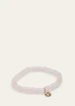 Sydney Evan14K Yellow Gold Solar Compass Pink Sapphire Charm Bracelet