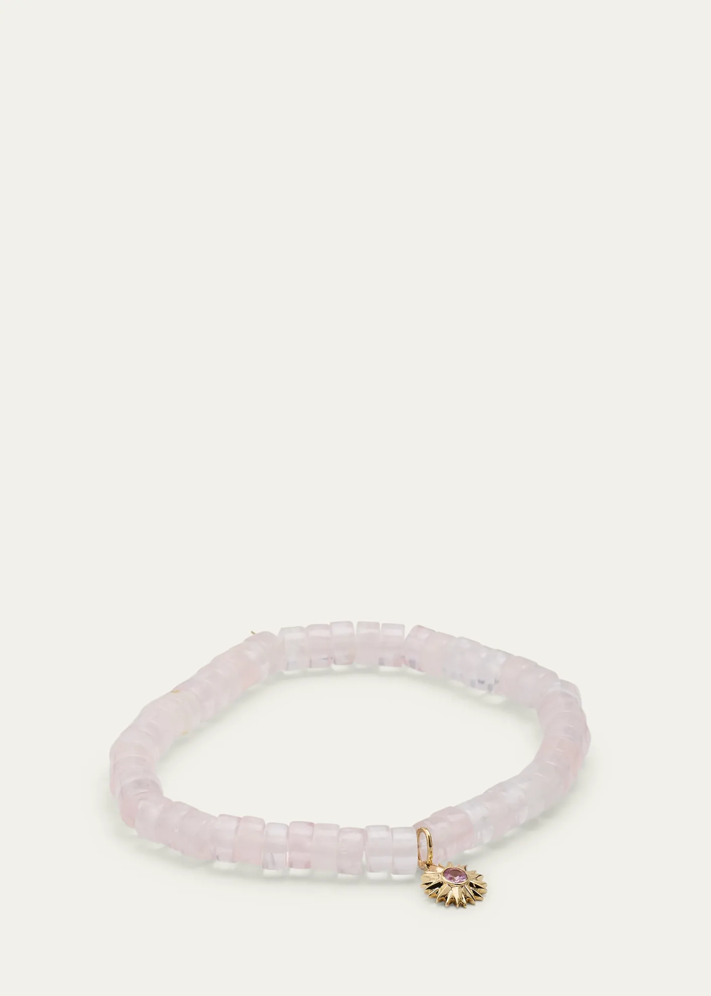 Sydney Evan14K Yellow Gold Solar Compass Pink Sapphire Charm Bracelet