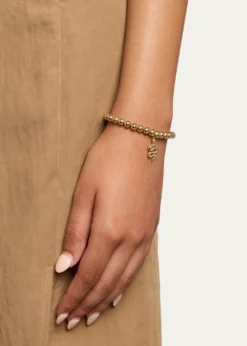 Sydney Evan14K Yellow Gold Etched Snake Charm Bead Bracelet