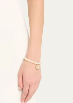 Sydney Evan14K Yellow Gold Small Pave Diamond Luck Coin Bracelet