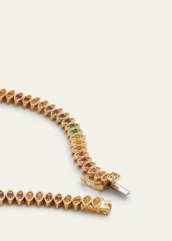 Sydney Evan14k Yellow Gold Marquise Evil Eye Tennis Bracelet