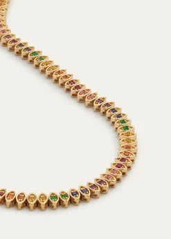 Sydney Evan14k Yellow Gold Marquise Evil Eye Tennis Bracelet