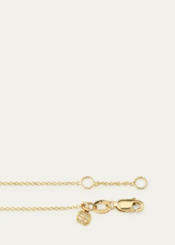 Sydney Evan14K Yellow Gold and Diamond Small Bezel Evil Eye Bracelet
