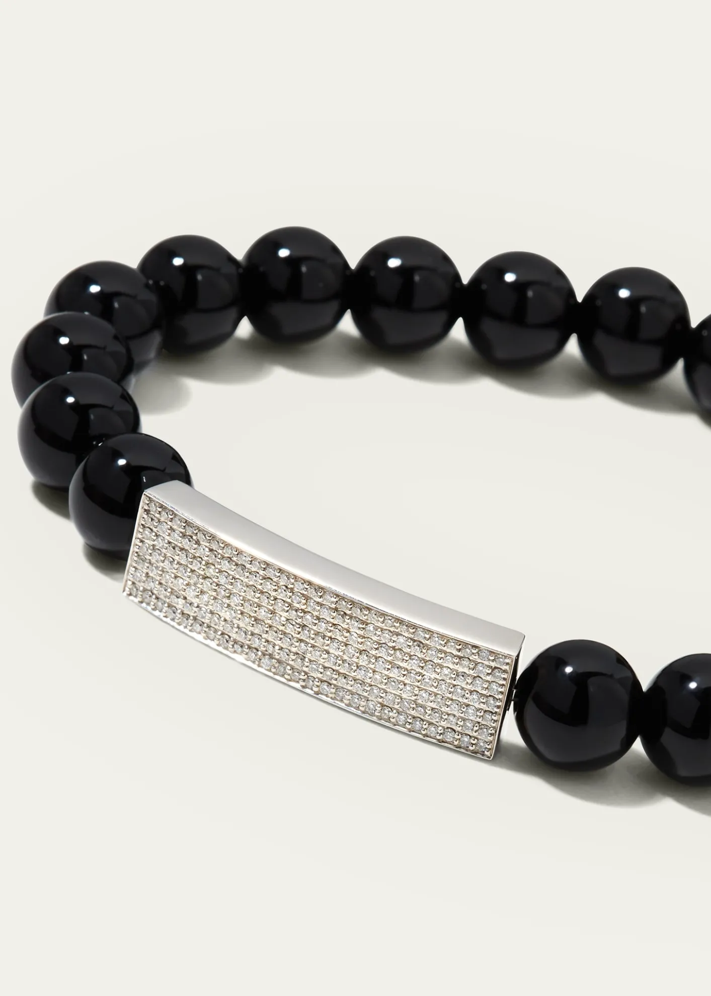 Sydney Evan8mm Black Onyx and Diamond Bar Bracelet