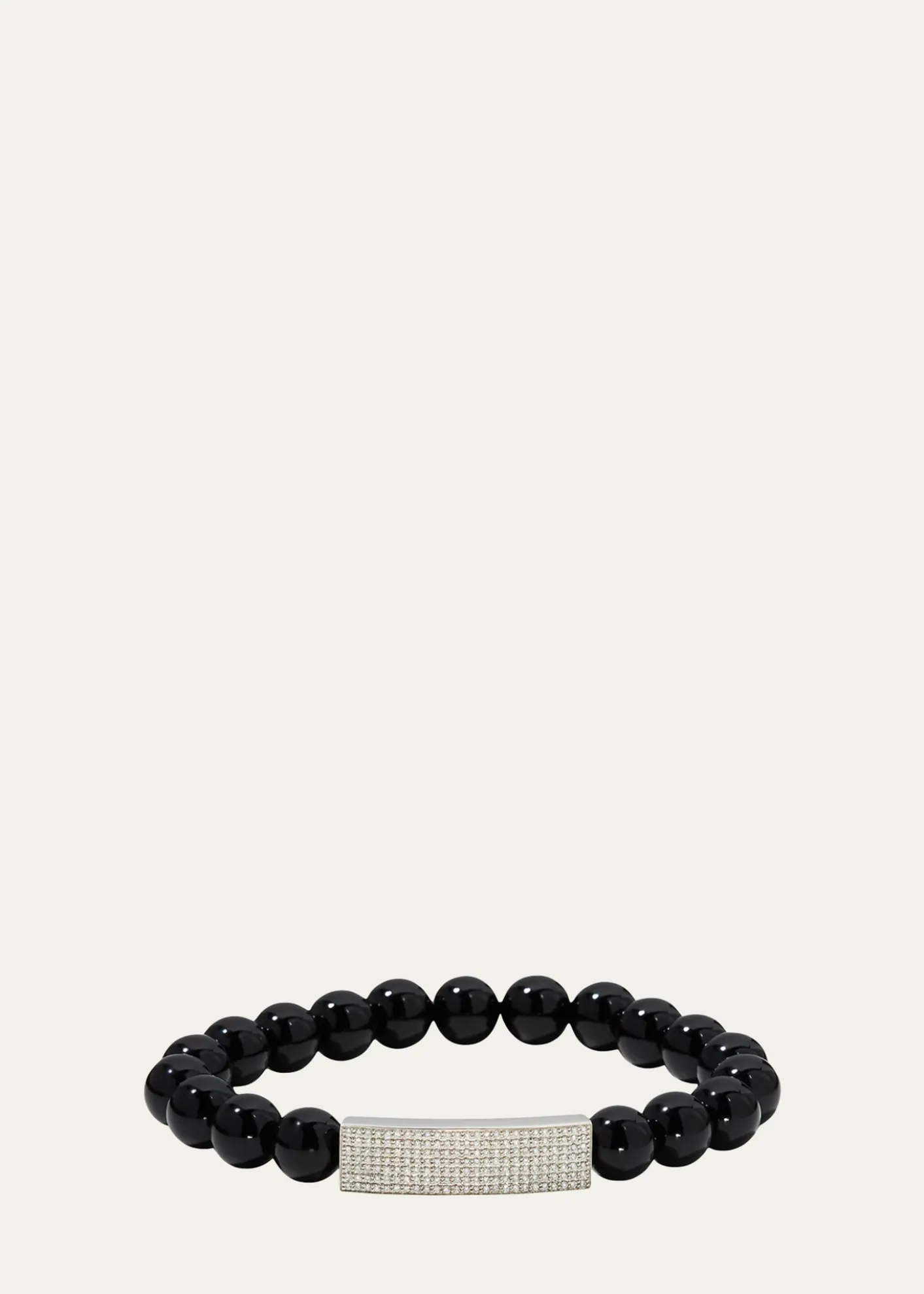 Sydney Evan8mm Black Onyx and Diamond Bar Bracelet