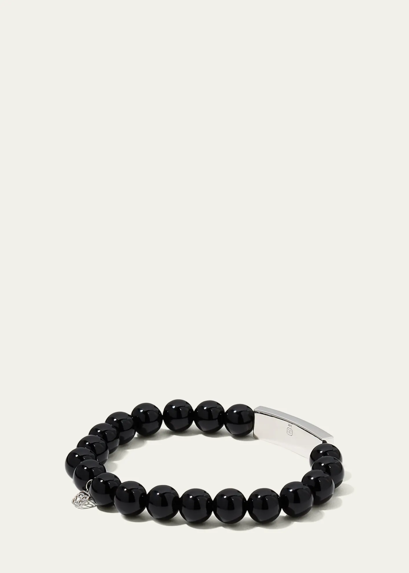 Sydney Evan8mm Black Onyx and Diamond Bar Bracelet