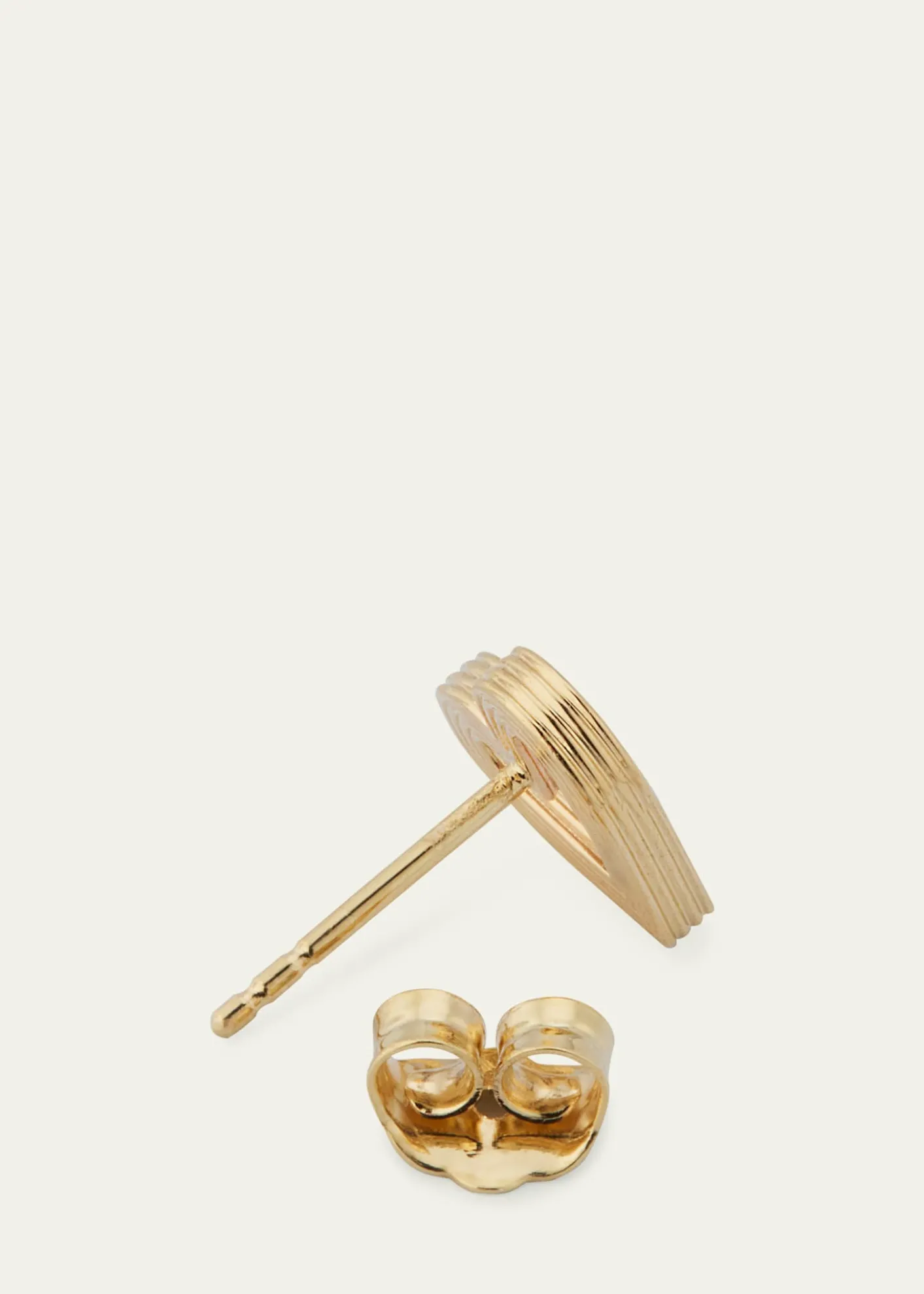 Sydney EvanFluted Heart Stud Earrings