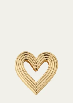 Sydney EvanFluted Heart Stud Earrings