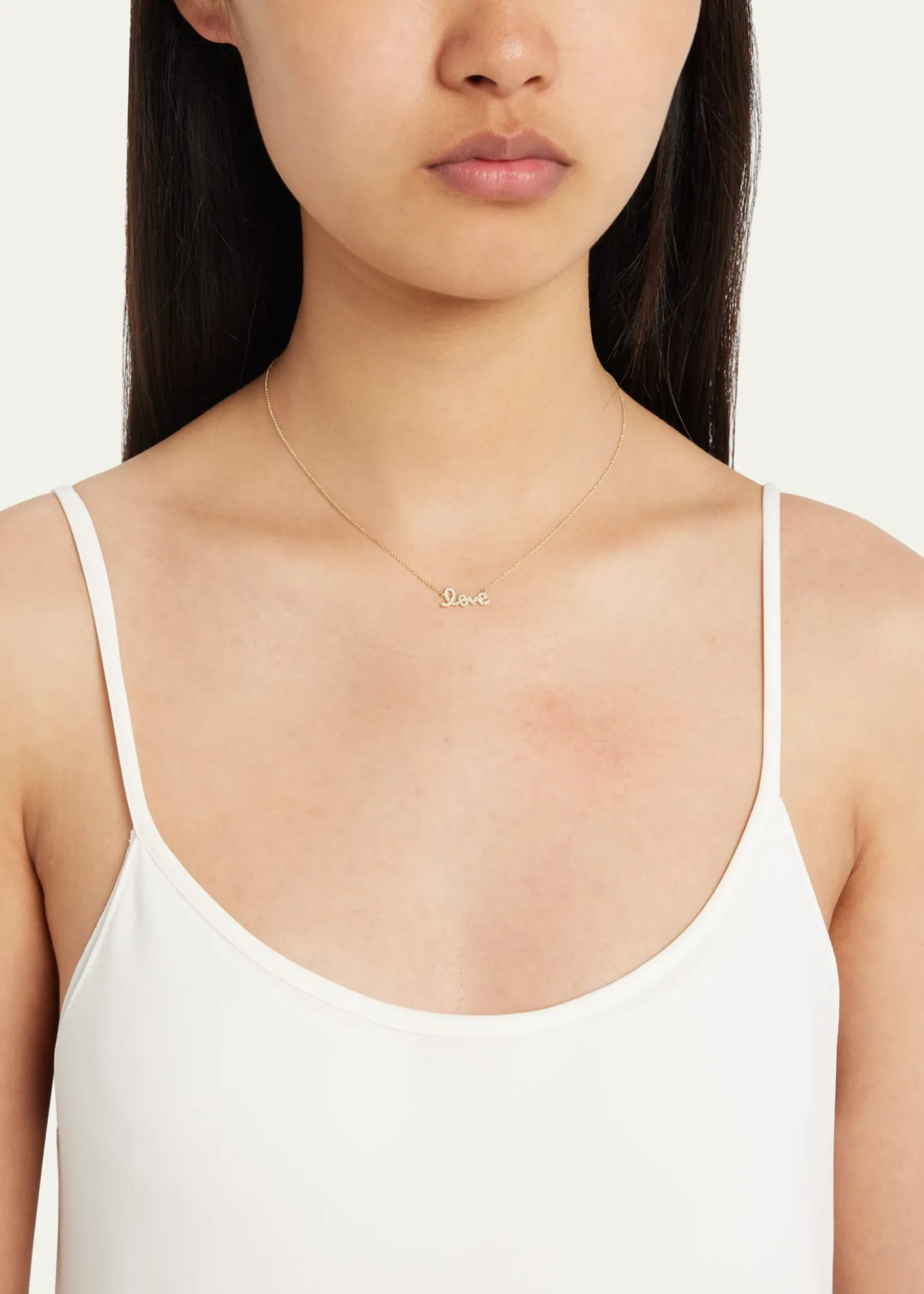 Sydney EvanGold Diamond Love Necklace, Small