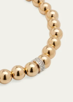 Sydney Evan14k Beaded Diamond Wheel Bracelet