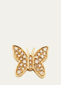 Sydney Evan14k Diamond Butterfly Single Stud Earring