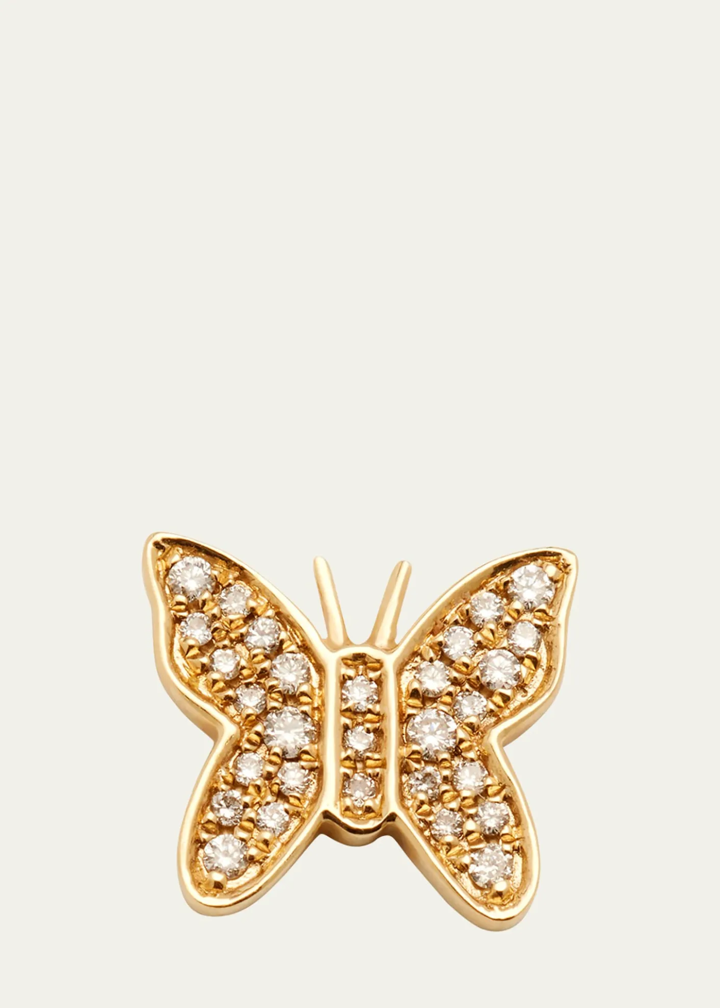 Sydney Evan14k Diamond Butterfly Single Stud Earring