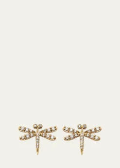 Sydney Evan14K Diamond Dragonfly Stud Earring, Single