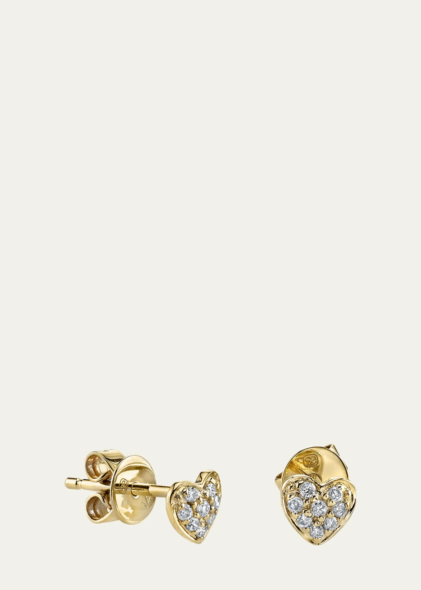 Sydney Evan14k Diamond Heart Single Stud Earring