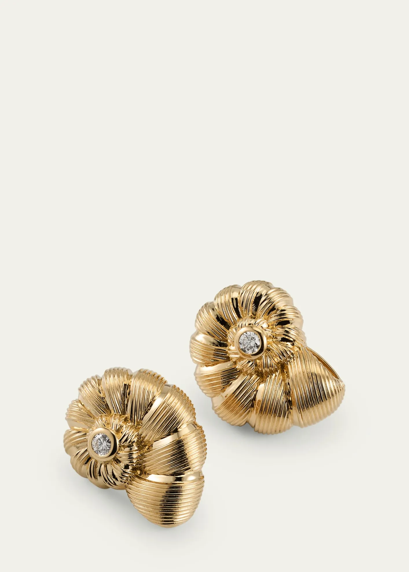 Sydney Evan14K Diamond Large Nautilus Stud Earrings