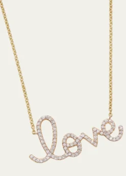 Sydney Evan14k Diamond Love Script Necklace, Multi Gold