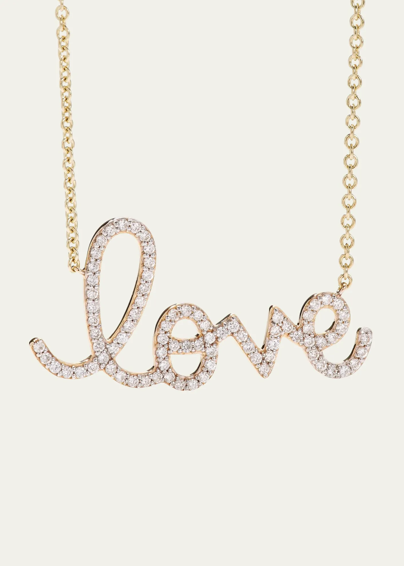 Sydney Evan14k Diamond Love Script Necklace, Multi Gold