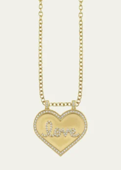 Sydney Evan14K Diamond Love Script Heart Necklace