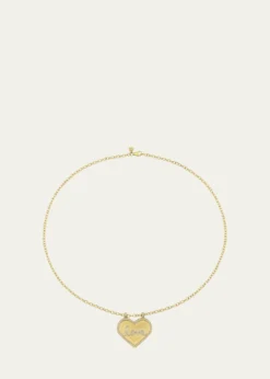 Sydney Evan14K Diamond Love Script Heart Necklace