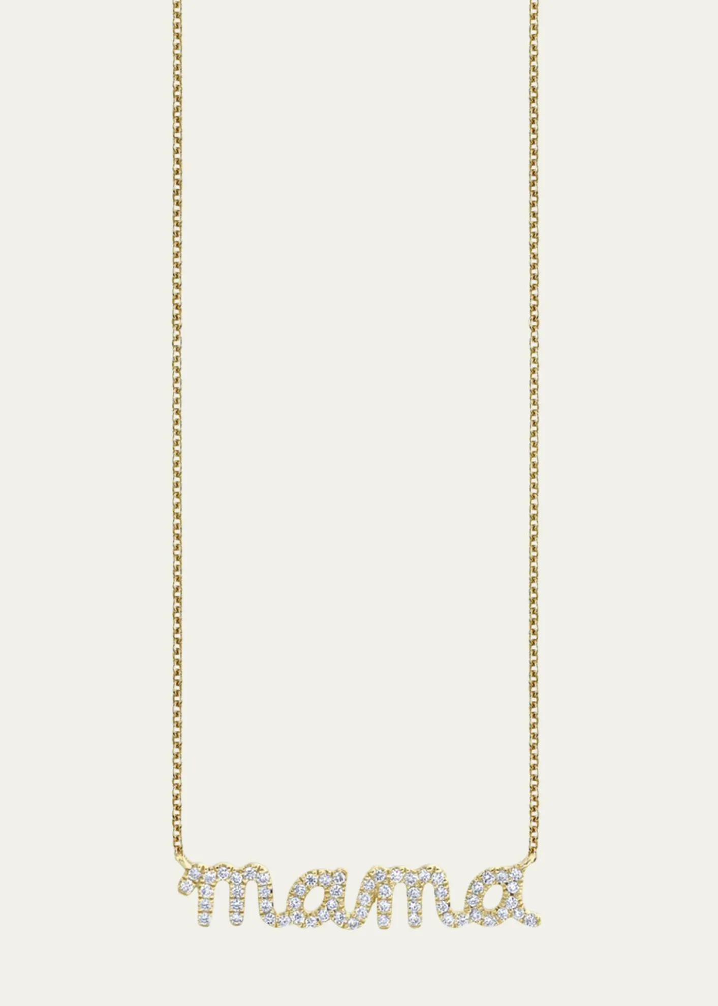 Sydney Evan14k Diamond Mama Script Necklace