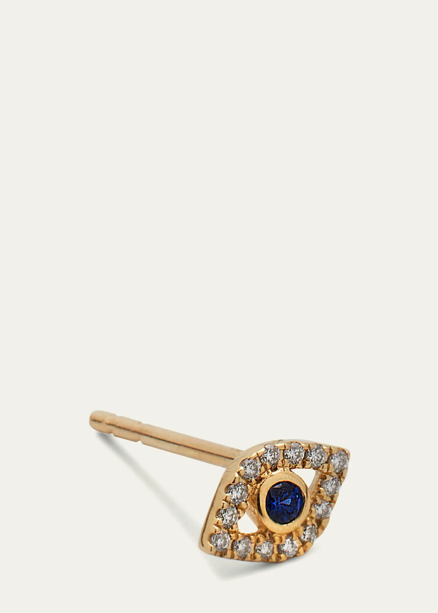 Sydney Evan14k Diamond Mini Evil Eye Single Stud Earring