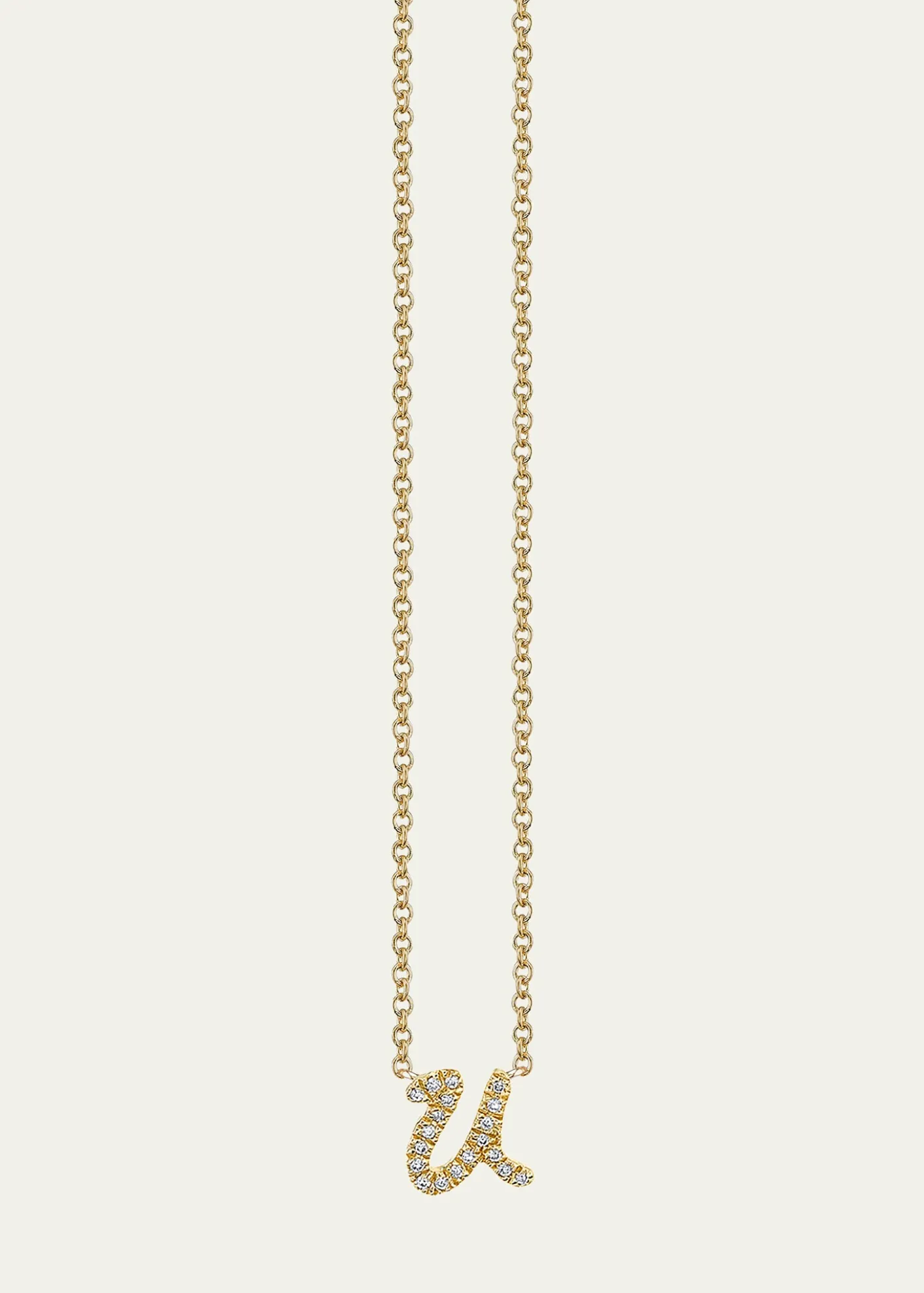 Sydney Evan14k Diamond Pave Initial Necklace