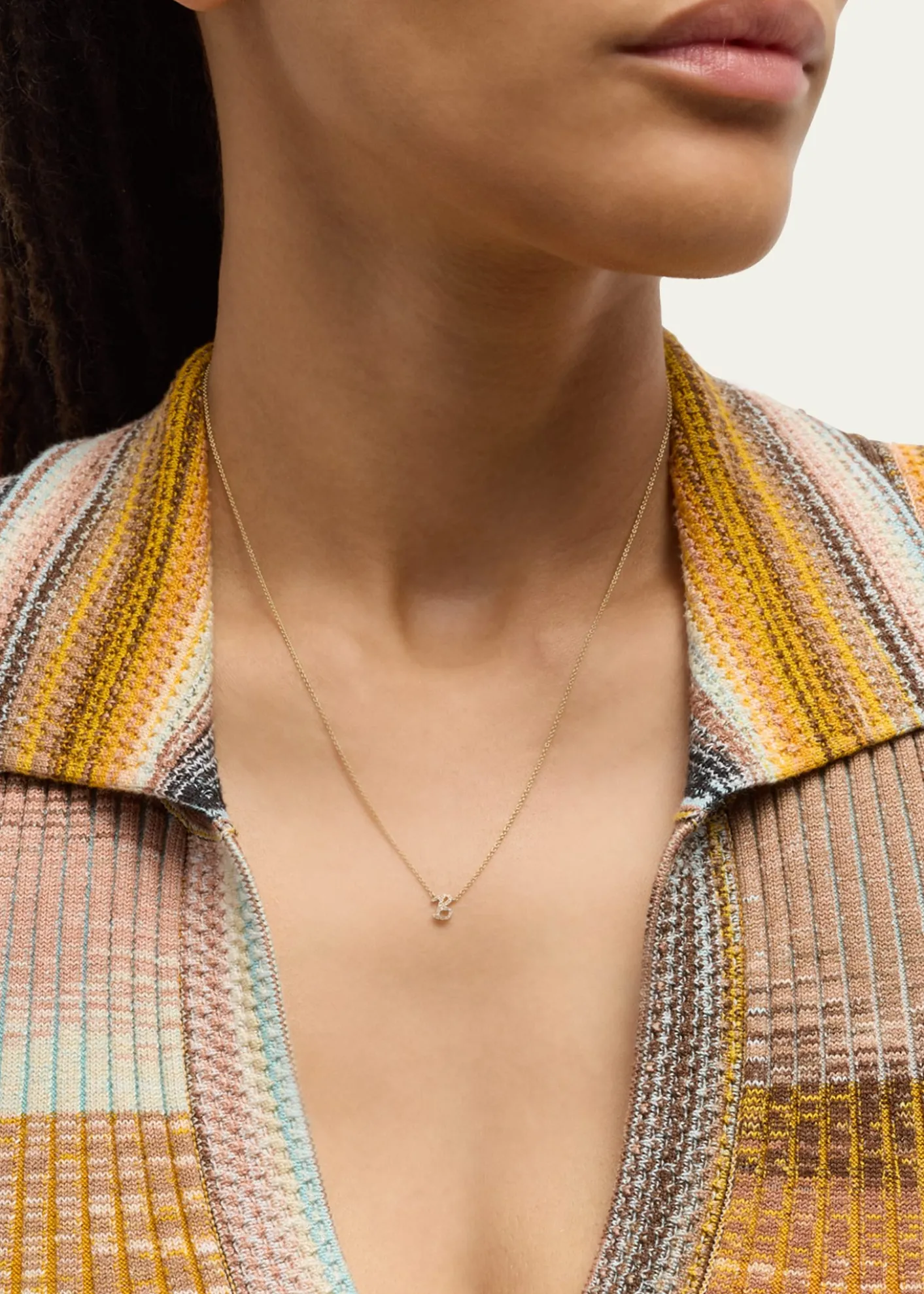 Sydney Evan14k Diamond Pave Initial Necklace
