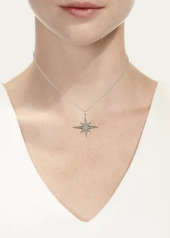 Sydney Evan14k Diamond Starburst Pendant Necklace