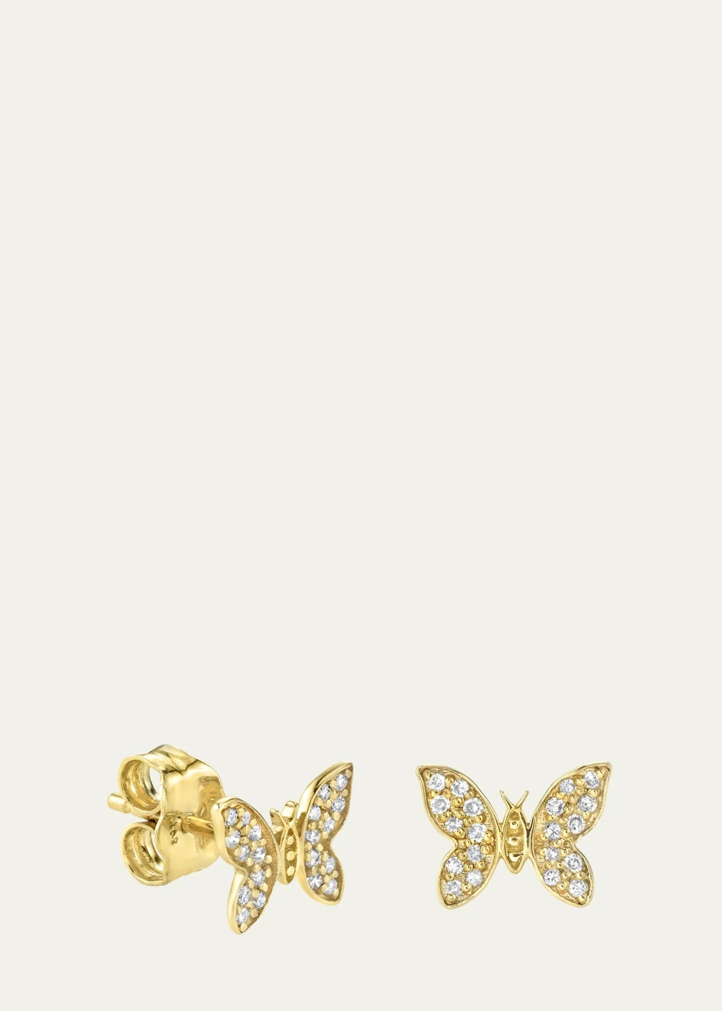 Sydney Evan14k Diamond Tiny Butterfly Stud Earring, Single