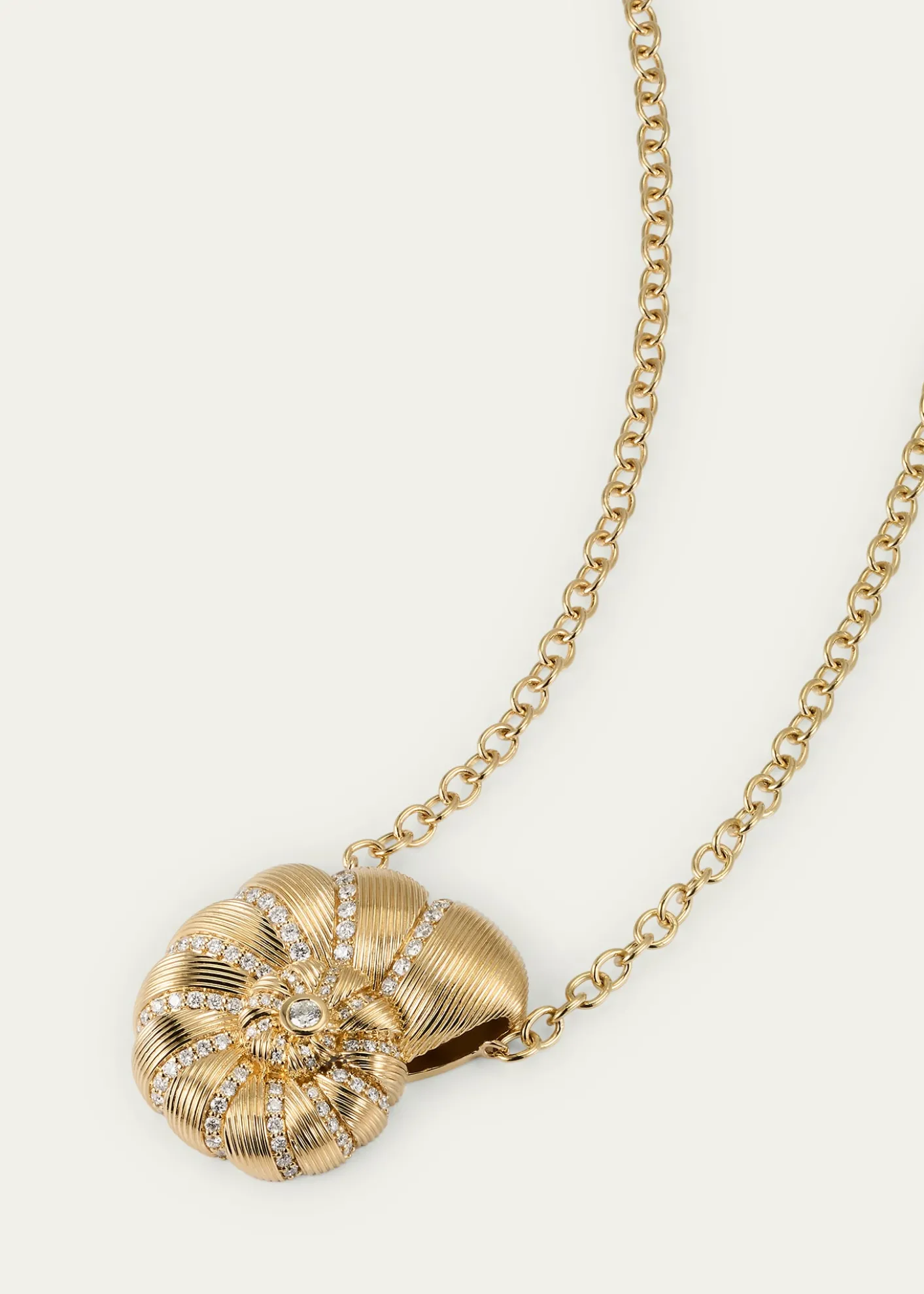 Sydney Evan14K Fluted Nautilus Shell Necklace