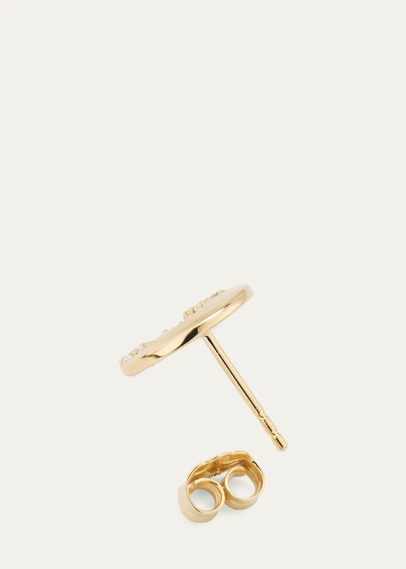 Sydney Evan14k Gold Cocktail Crescent Moon Stud