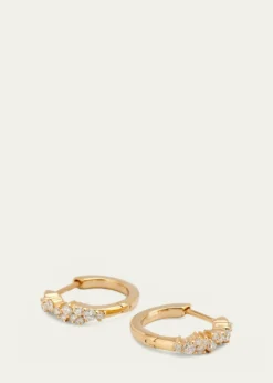 Sydney Evan14k Gold Diamond Huggie Hoop Earrings
