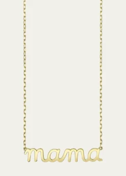 Sydney Evan14k Gold Mama Script Necklace