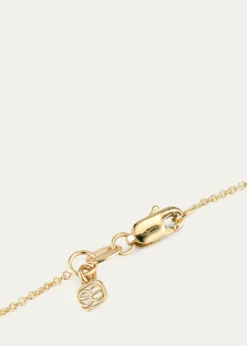 Sydney Evan14K Graduated Bezel Curve Bar Necklace with Pink Sapphires