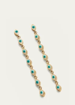 Sydney Evan14K Linked Enamel Drop Earrings