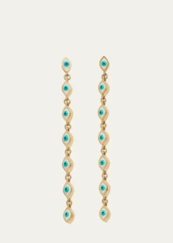 Sydney Evan14K Linked Enamel Drop Earrings