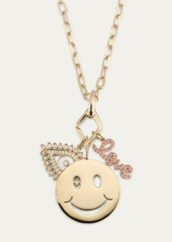 Sydney Evan14K Love, Protection and Happiness Combo Necklace