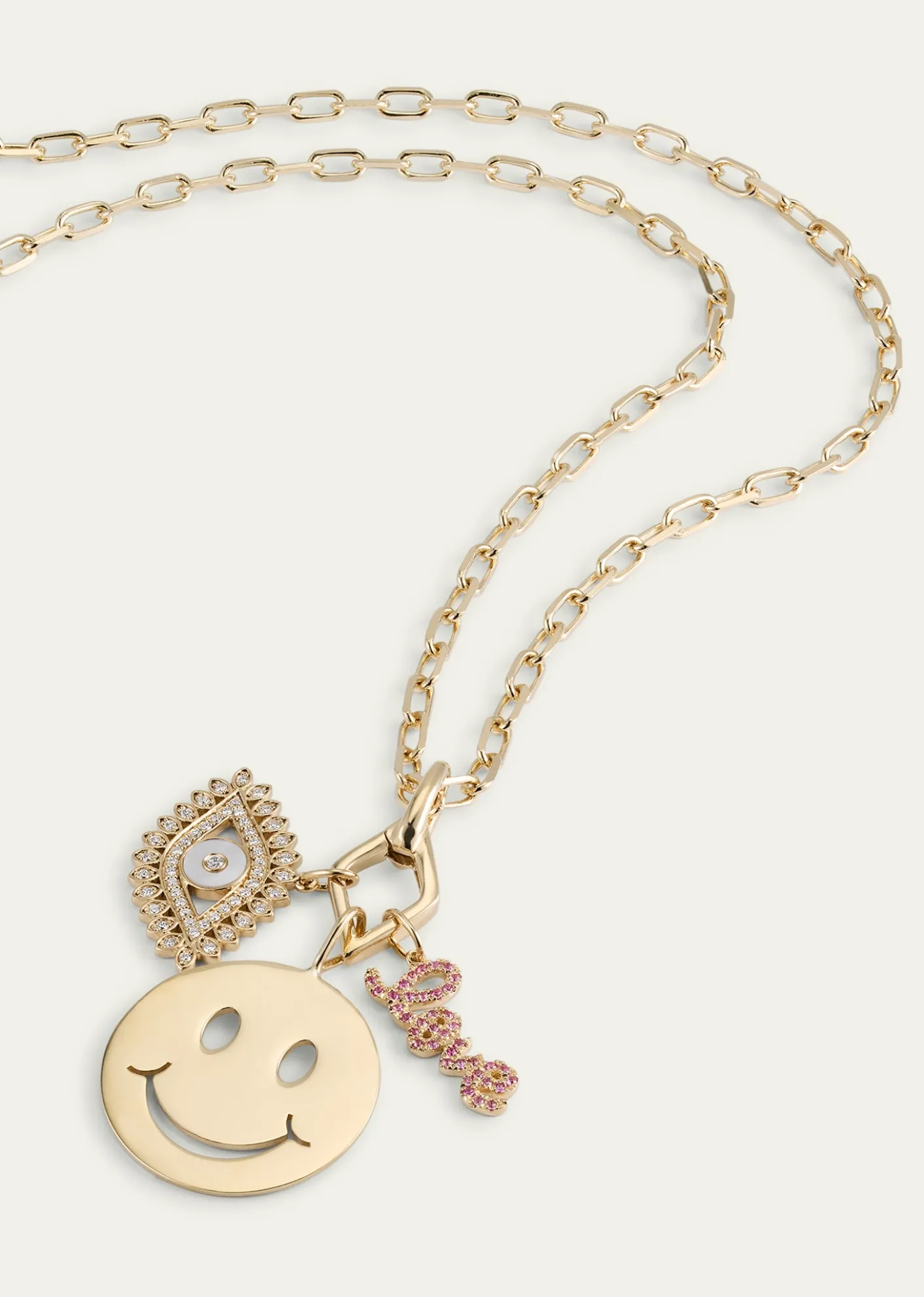 Sydney Evan14K Love, Protection and Happiness Combo Necklace