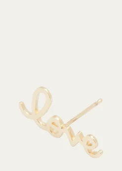 Sydney Evan14k Love Script Earring, Single