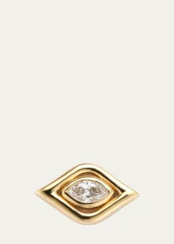 Sydney Evan14k Marquise Evil Eye Stud Earring, Single
